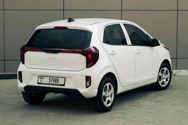 Kia Picanto white 2025 available for rent in Dubai