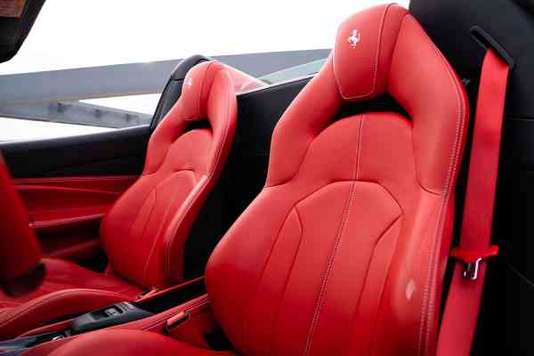 Rent red Ferrari F8 Spider in Dubai