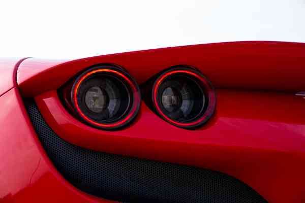 Rent red Ferrari F8 Spider in Dubai