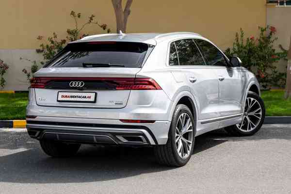 Rent Silver Audi Q8 2020 model, REF-157 in Dubai