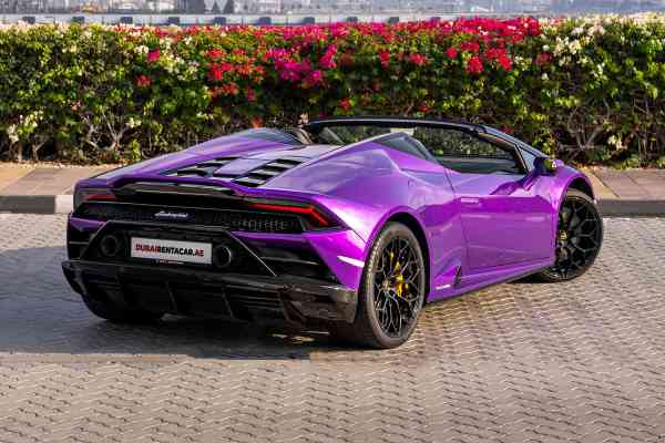 Rent unique colored Lambo Huracan Evo Spyder