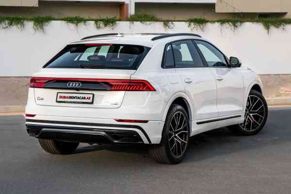 Rent White brand new Audi Q8 2021 model, REF-32 in Dubai