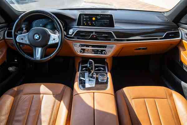 Rent Black brand new BMW 7 Series 2021 model, REF-31 in Dubai