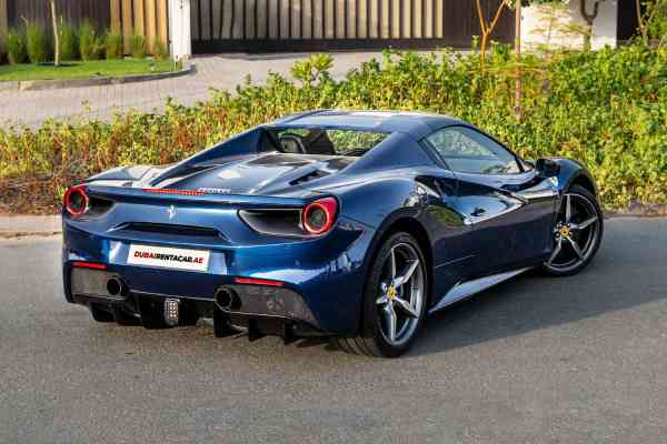 Rent Blue Ferrari 488 2018 model, REF-96 in Dubai