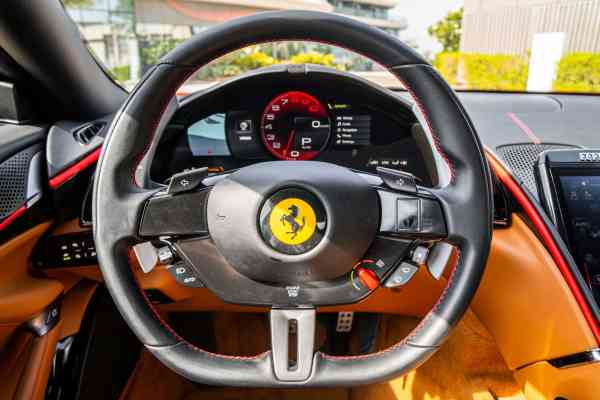 Rent Red brand new, unique Ferrari Roma 2021 model, REF-23 in Dubai