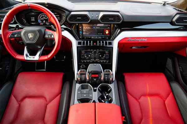 Rent Red brand new Lamborghini Urus 2021 model, REF-177 in Dubai
