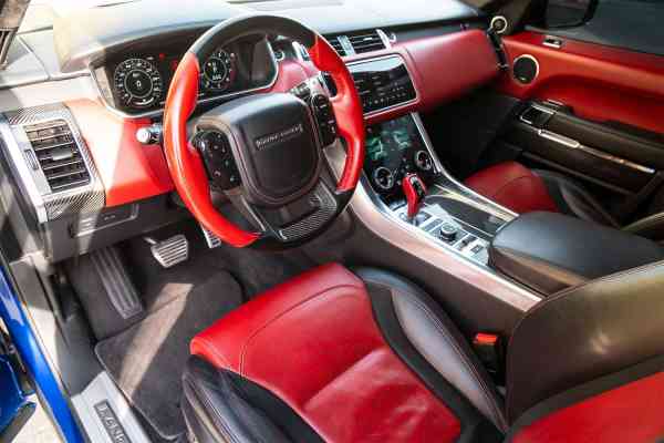 Rent Blue Range Rover SVR 2019 model, REF-105 in Dubai