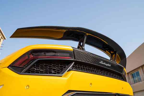 Rent Yellow special edition Lamborghini Huracan 2018 model, REF-47 in Dubai
