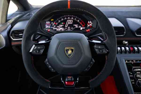 Rent NEW Blue Lamborghini STO in Dubai