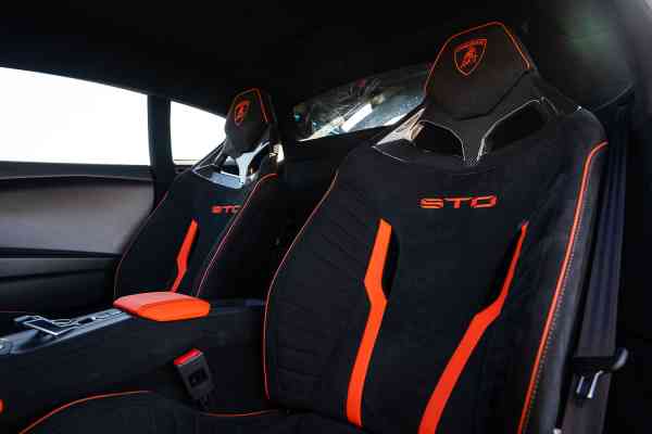 Rent NEW Blue Lamborghini STO in Dubai