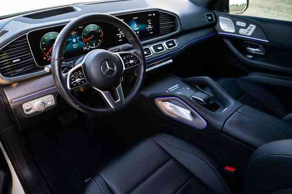 White Mercedes-Benz GLE 450 available for rent in Dubai