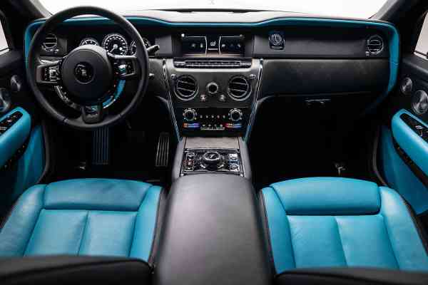 Black matt Rolls-Royce Cullinan available for rent in Dubai