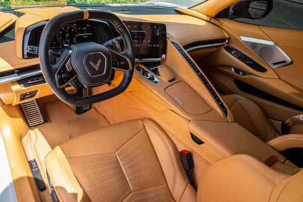 Rent White brand new Chevrolet Corvette 2021 model, REF-38 in Dubai