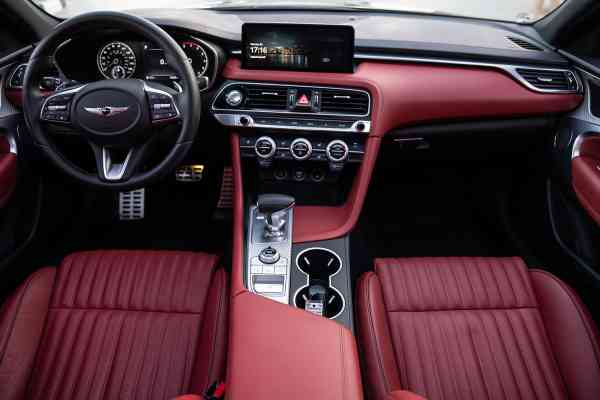 Rent black Genesis G70 in Dubai