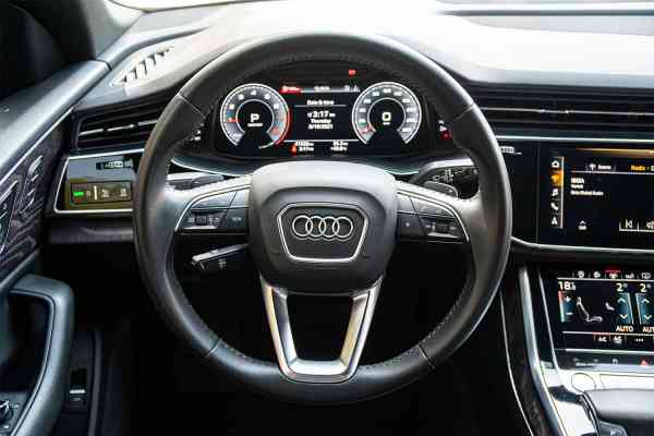 Rent Silver Audi Q8 2020 model, REF-157 in Dubai