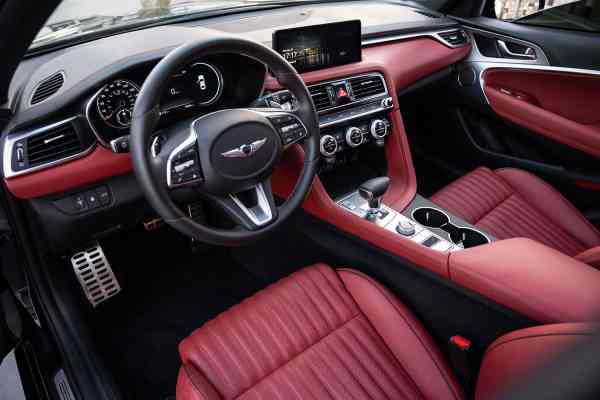 Rent black Genesis G70 in Dubai