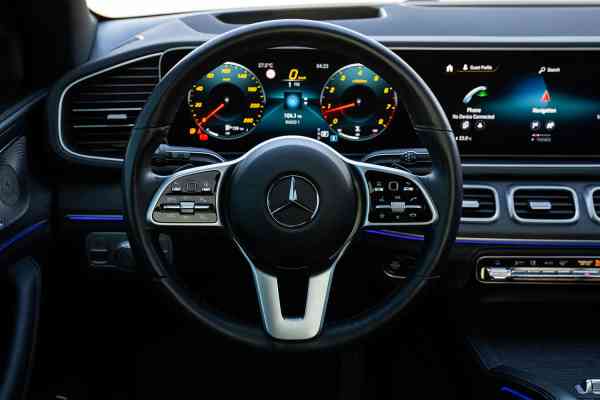 White Mercedes-Benz GLE 450 available for rent in Dubai