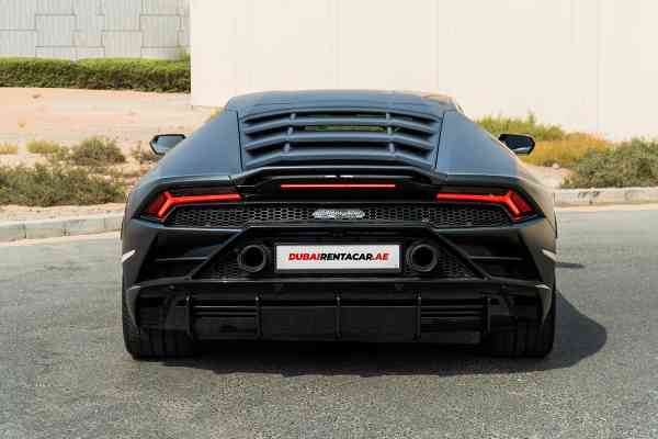 Rent Black Lamborghini Huracan Evo in Dubai