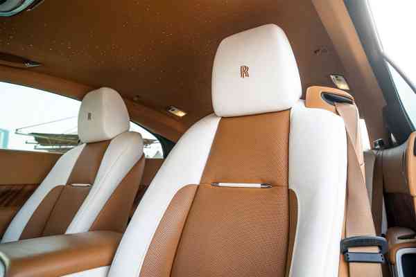 Rent White-Gold Rolls Royce Wraith in Dubai
