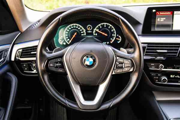 Rent White BMW 5 Series 2020 model, REF-155 in Dubai