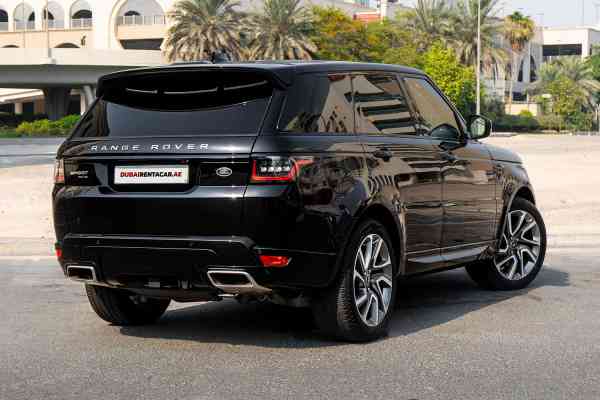 Rent Black Range Rover Sport 2021 model, REF-148 in Dubai