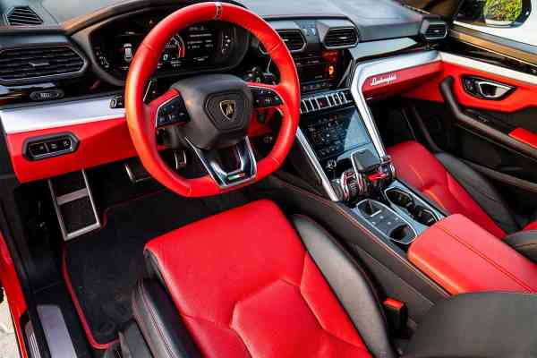 Rent Red brand new Lamborghini Urus 2021 model, REF-177 in Dubai