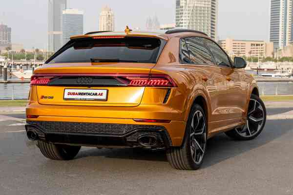Rent Orange brand new Audi Q8 2021 model, REF-169 in Dubai