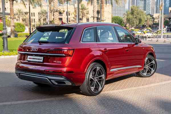 Rent Red brand new Audi Q7 2021 model, REF-66 in Dubai