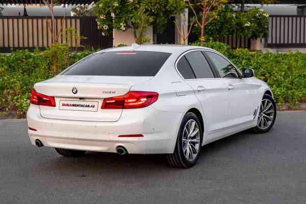 Rent White BMW 5 Series 2020 model, REF-155 in Dubai