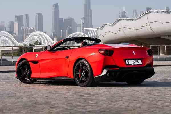Rent Red Ferrari Portofino 2022 in Dubai
