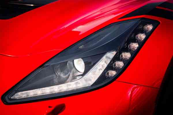 Rent Red Chevrolet Corvette 2018 model, REF-6 in Dubai