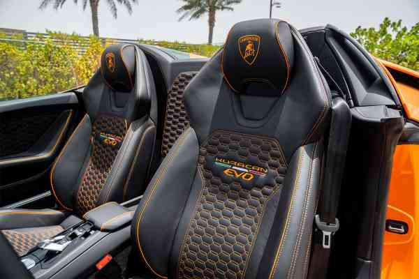Rent Orange unique Lamborghini Huracan 2021 model, REF-84 in Dubai