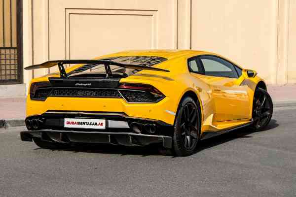 Rent Yellow special edition Lamborghini Huracan 2018 model, REF-47 in Dubai