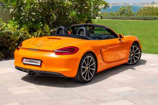 Rent Orange brand new Porsche Boxster 2017 model, REF-132 in Dubai