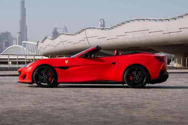 Rent Red Ferrari Portofino 2022 in Dubai