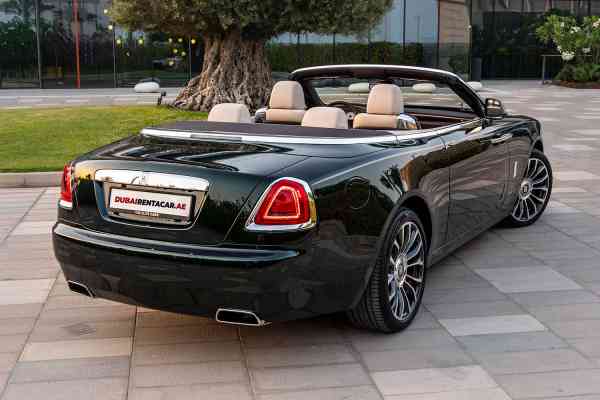 Rent Green brand new, unique Rolls Royce Dawn 2019 model, REF-77 in Dubai