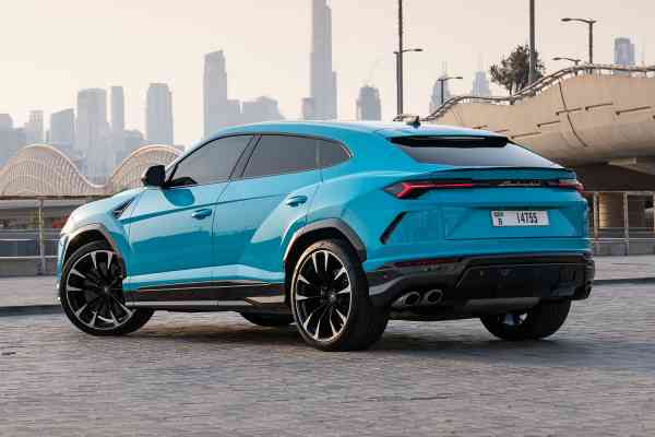 Rent Baby Blue Lamborghini Urus 2023 model in Dubai