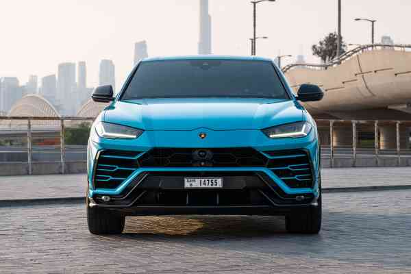 Rent Baby Blue Lamborghini Urus 2023 model in Dubai