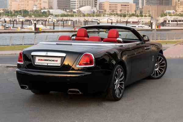 Rent Black Rolls Royce Dawn in Dubai