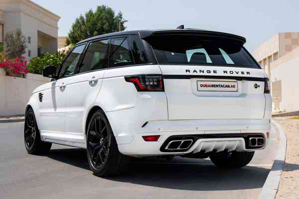 Rent White brand new Range Rover SVR 2021 model, REF-62 in Dubai