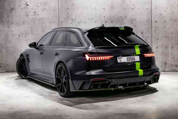 Уникальный черный матовый Audi RS6 Mansory доступен в аренду