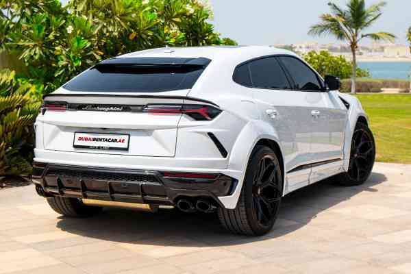 Rent White unique, brand new Lamborghini Urus 2020 model Novitec , REF-140 in Dubai