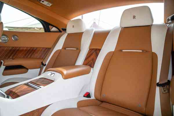 Rent White-Gold Rolls Royce Wraith in Dubai