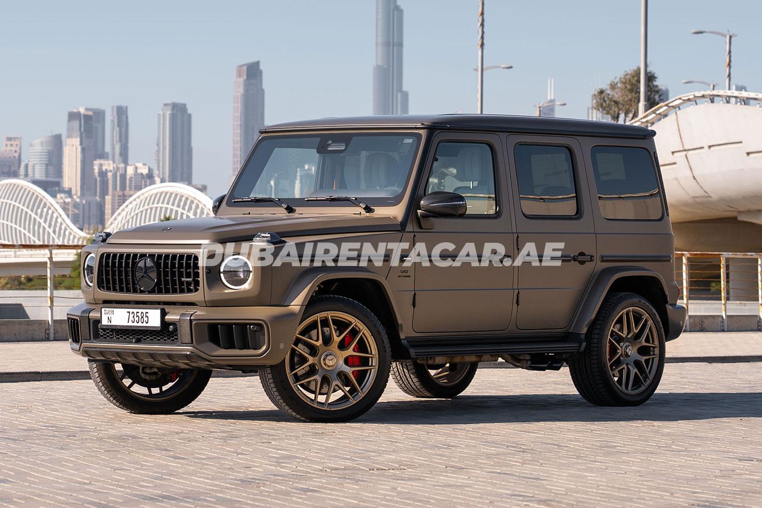 Brand new G63 Brown 2025 model available for rent in Dubai
