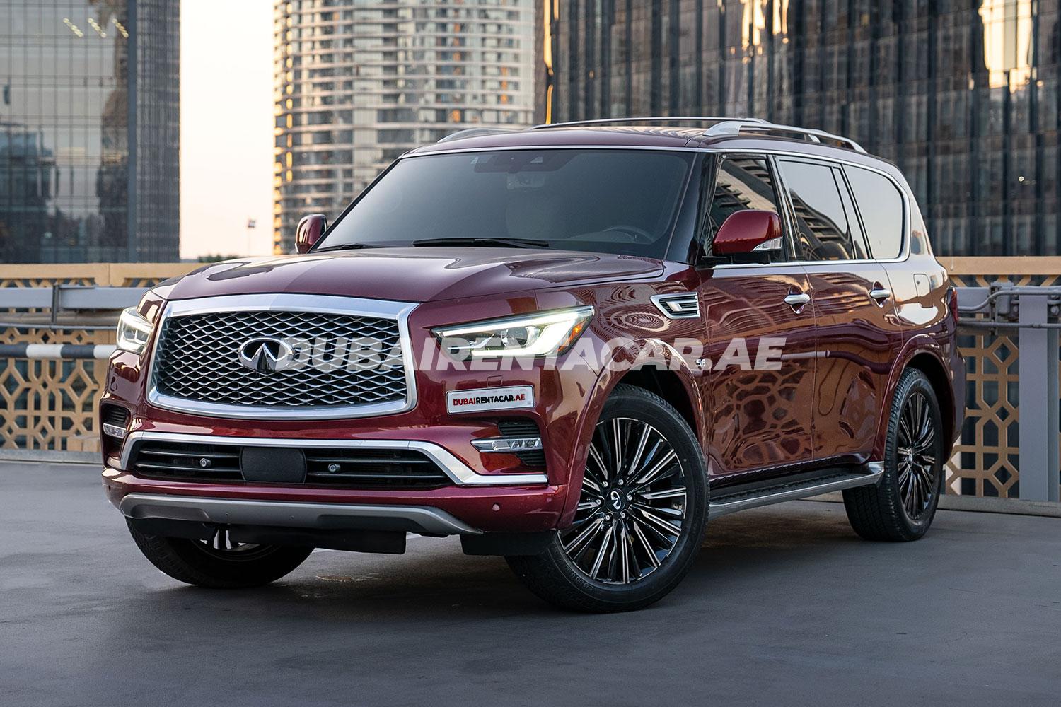Семейный 7-местный Infiniti QX80 доступен в аренду в Дубае