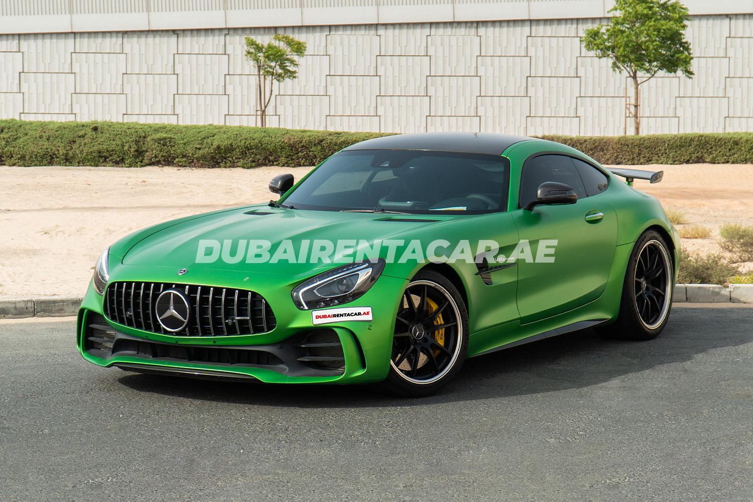 Green Mercedes Benz GT coupe is available