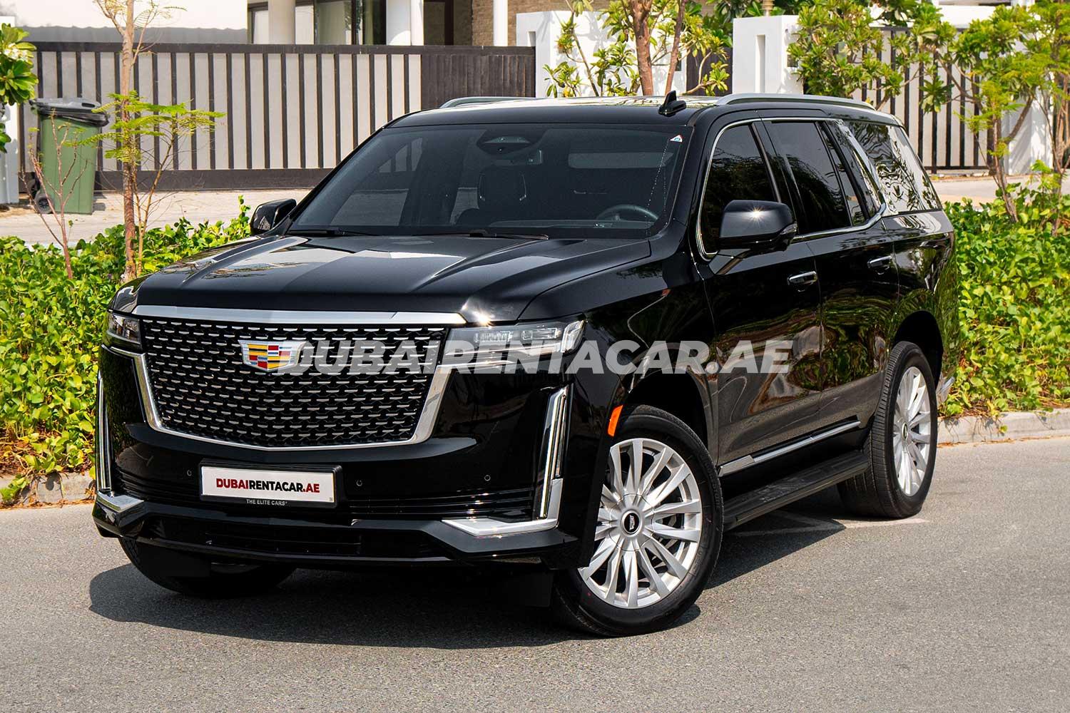 Rent Black brand new Cadillac Escalade 2021 model, REF-170 in Dubai