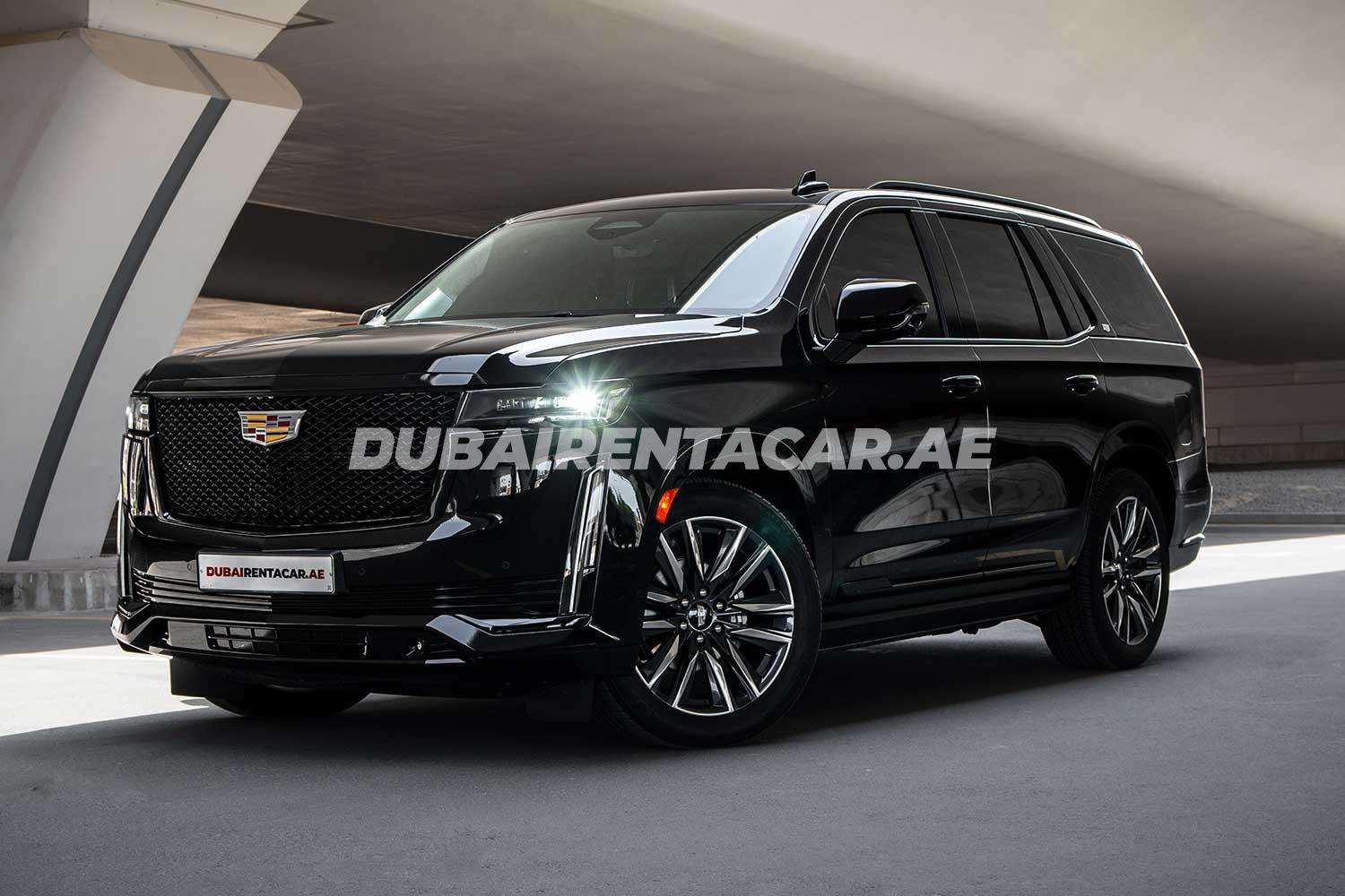 Rent Black brand new Cadillac Escalade 2021 model, REF-80 in Dubai