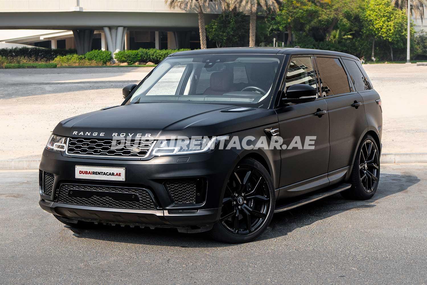 Rent Black Range Rover Sport 2021 model, REF-147 in Dubai