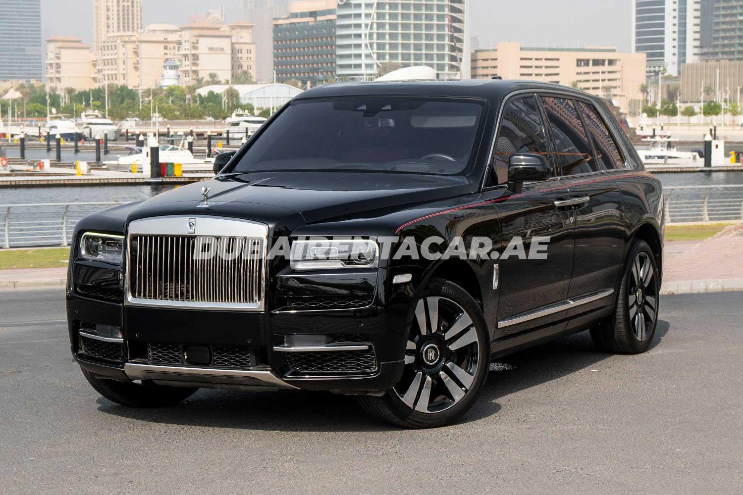 Rent Black Rolls Royce Cullinan in Dubai
